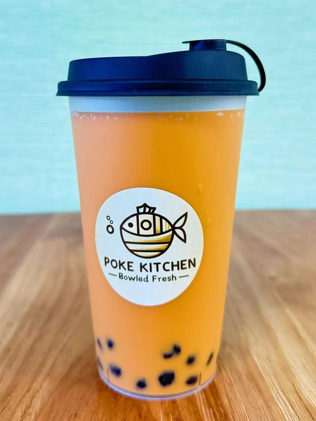 Thai Milk Tea with Boba at Poke Kitchen, Healthy Food Restaurant in East Windsor